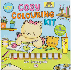 Книга за оцветяване против стрес Sunny Vibes Cosy Colouring Kit
