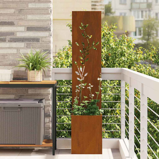 vidaXL Pot Metallic Sk Rusty 32x140x140cm.