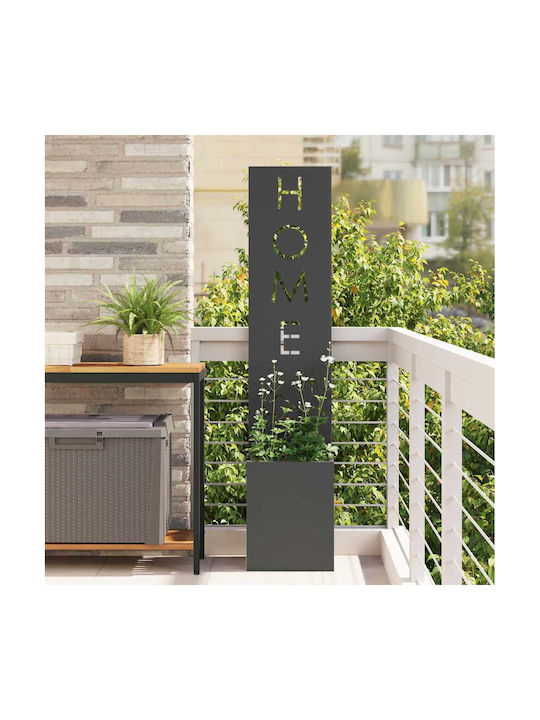 vidaXL Pot Metallic Black 32x140x140cm.