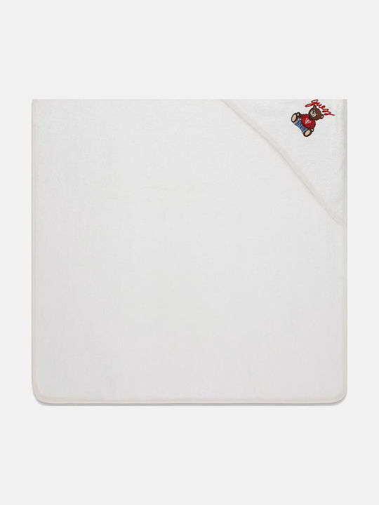 Guess Baby-Badetuch mit Kapuze 70x70cm Guess Baby-Badetuch mit Kapuze 70x70cm
