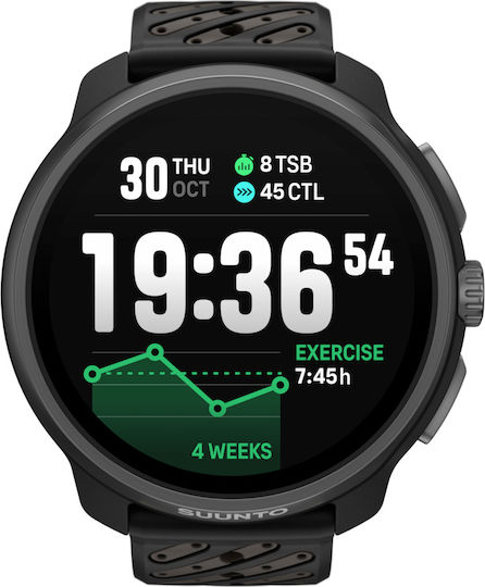Suunto Race 2 Titanium 49mm Waterproof Smartwatch with Heart Rate Monitor (Titanium Black)