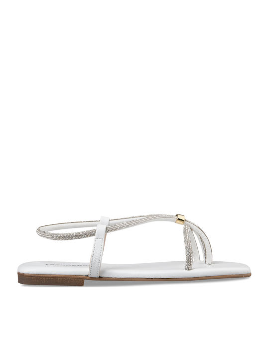 Women's Flat Sandals in Silver Color