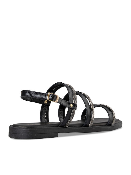 Women's Flat Sandals in Black Color