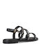 Women's Flat Sandals in Black Color