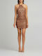 Summer Mini Evening Dress Chocolate