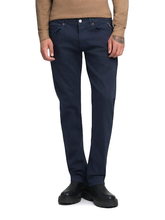 Grover Men's Elastic Straight Jeans Blue