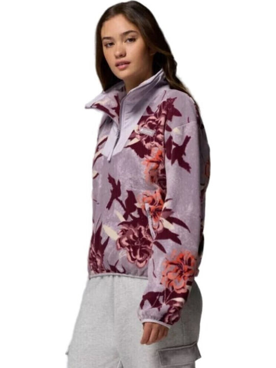 Sequoia Grove Bluza Damă Iarnă Fleece pentru Drumeție Mânecă Lungă cu Fermoar Violet