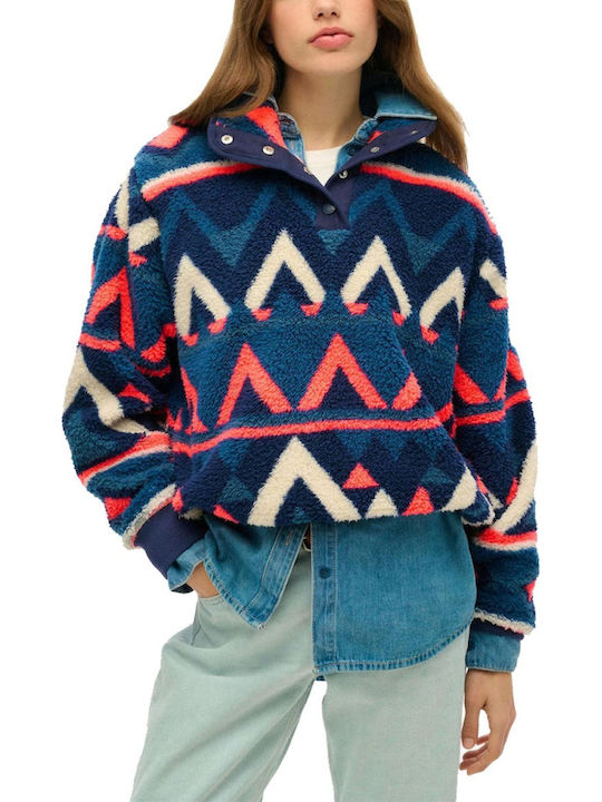 W Ovin Women's Long Sleeve Sweater Blue