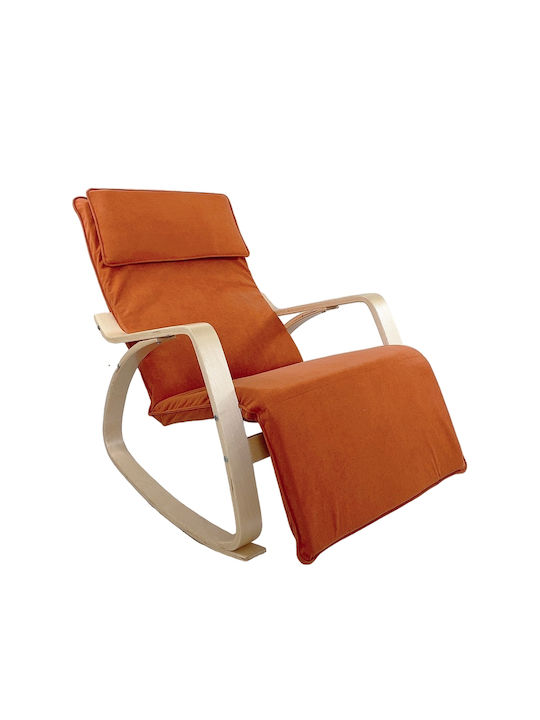 Rocking Armchair Orange 67x127x91cm