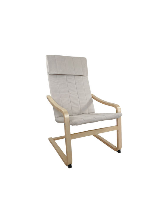 Nordvik Πολυθρόνα Μπεζ 60x71x105cm