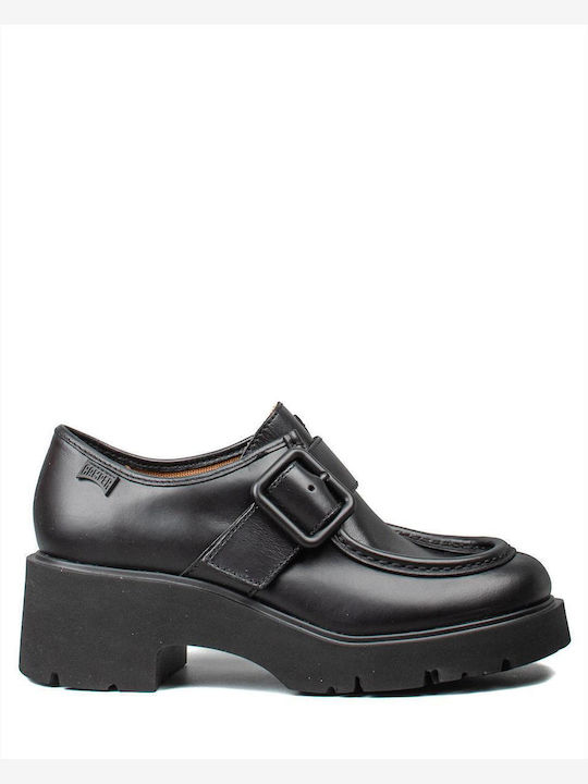 Milah Women's Leather Oxford Shoes Black