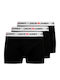 Herren Boxershorts Light Grey, Black 3Packung