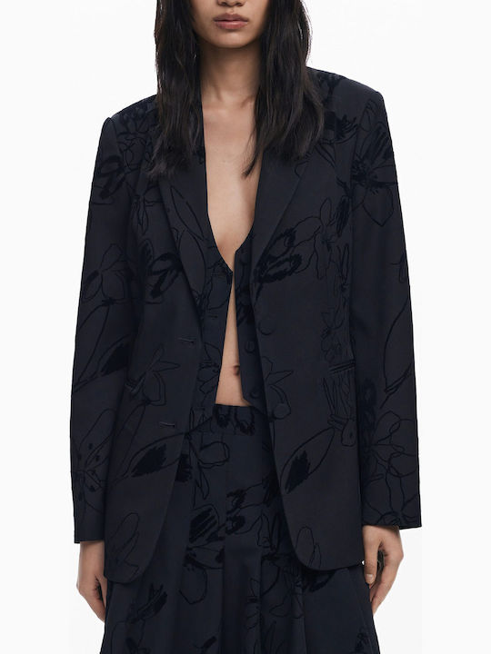 Desigual Flock Γυναικείο Σακάκι Black