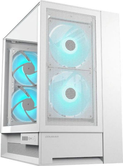Cougar OmnyX Gaming Midi Tower Κουτί Υπολογιστή με ARGB Φωτισμό Λευκό