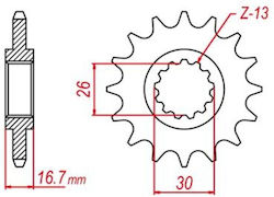 JT Sprockets Предно зъбно колело за Honda Варадеро