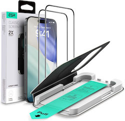 Esr Ultrafit Vollflächig gehärtetes Glas 2 Stücke Für iPhone 17 Pro Schwarz Esr Ultrafit Vollflächig gehärtetes Glas 2 Stücke Für iPhone 17 Pro Schwarz