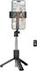Borofone Selfie Stick By14 Graceful Bluetooth Tripod Remote Control Black