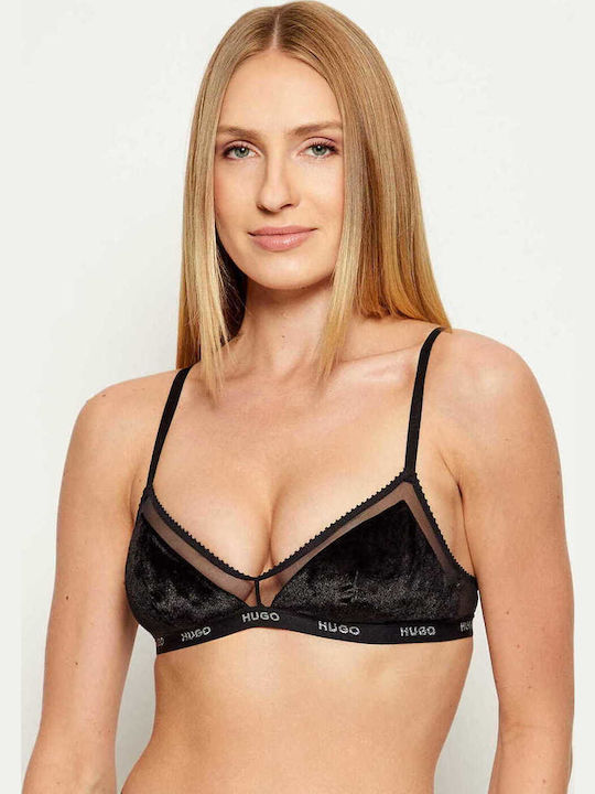 Women's Underwear Bralette Velvet Black Hugo 50549899-001 Hugo 50549899-001
