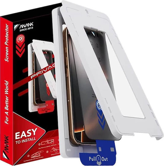 Anank 2.5D 2x Reinforced Privacy Screen Protector iPhone 16 Black