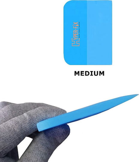 Hyper-fix Flexibler Spachtel aus Silikonfilm Tempered Glass Medium 10x7,5cm Blau