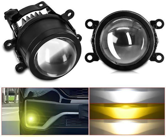Square Waterproof Foglights Car LED Universal Ford C-Max / Explorer / Transit Connect / Focus / Mustang / Ranger / Taurus / Fiesta Honda CR-V / Pilot Lexus LS Nissan Sentra / Note Subaru Outback 55W 3cm with Yellow Lighting 2pcs
