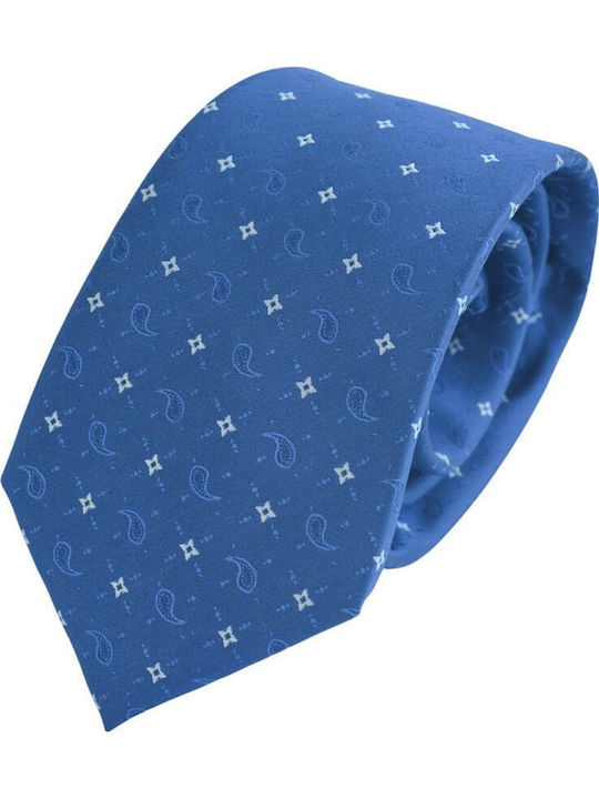 Boss Men's Tie Silk Printed in Blue Color