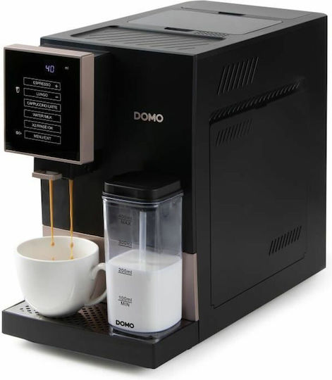 Domo Automat de Espresso 1350W Presiune 19bar pentru Cappuccino Neagră S71018789