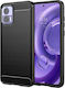 Umschlag Rückseite Silikon Schwarz (Motorola Edge 30)