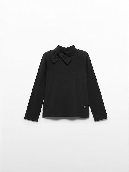Kids Long-Sleeved Black Blouse