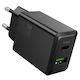 Hoco Зарядно без кабел GaN с USB-A порт и USB-C...