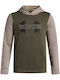 Fleece Kids Sweatshirt with Hood and Pockets Khaki Rival