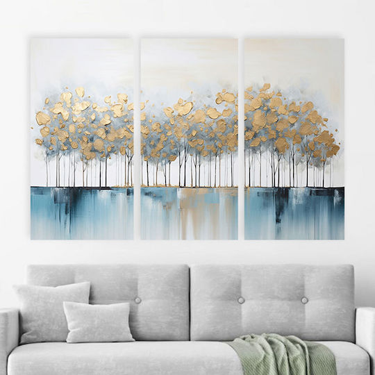I-gallery Abstract Gold Forest σε Καμβά