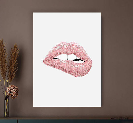 Панел Платнен Pink Lips Art 50x70 См