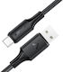 Hoco USB 2.0 Kabel USB-C männlich - USB-A 18W Schwarz 1.2m (C17-04)