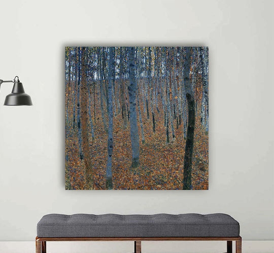 Canvas Painting Beech Forest Klimt 30x30 Cm