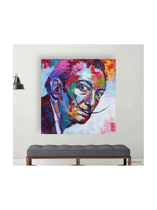 Πίνακας Ζωγραφικής Καμβά Salvador Dali Pop Art 40x40 Cm