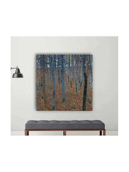Πίνακας Ζωγραφικής Καμβά Beech Forest Klimt 70x70 Cm