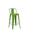 Stool Bar with Backrest Metallic Utopia Utopia Green Shade 42x42x86cm