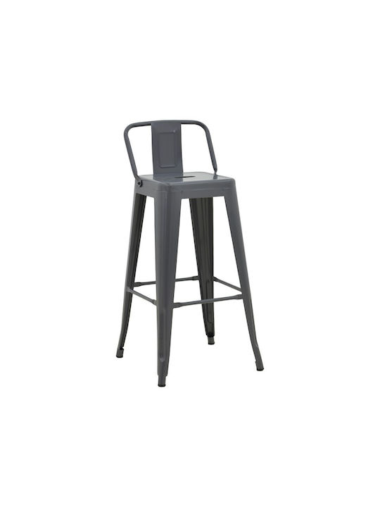 Табуретка Бар с гръбнак Метално Utopia Utopia Anthracite Shade 42x42x86бр