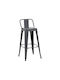 Табуретка Бар с гръбнак Метално Utopia Utopia Anthracite Shade 42x42x86бр