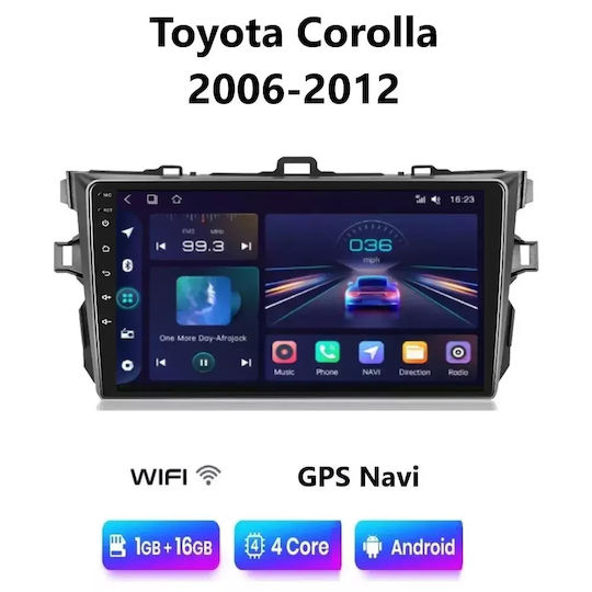 Ηχοσύστημα Αυτοκινήτου για Toyota Corolla 2006-2012 (Bluetooth/USB/WiFi/GPS/Apple-Carplay/Android-Auto) με Οθόνη Αφής 9"