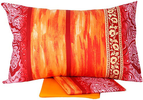Sunshine Cotton Feelings Σετ Σεντόνια Υπέρδιπλα 220x260εκ. Orange (4τμχ)