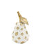 Decorative Ceramic Pear Φ11x19 In White Gold Keskor 78756