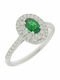 Femeie Inel cu Diamant din Aur alb 18K
