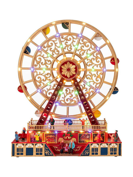 Iliadis Christmas Illuminated Decorative Ferris Wheel with Electric with Music and Movement 48x38x17cm. Ferris Wheel
