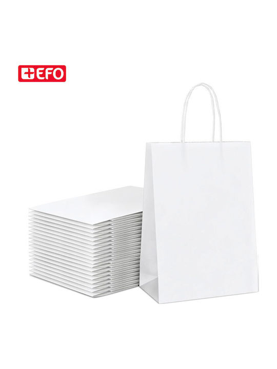 +Efo Хартиена Чанта за Подарък Бяла 16x8x22см.