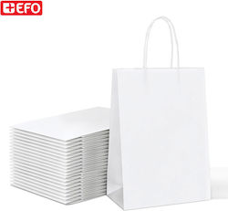 +Efo Papier Tasche für Geschenke Weiß 31x12x42cm.