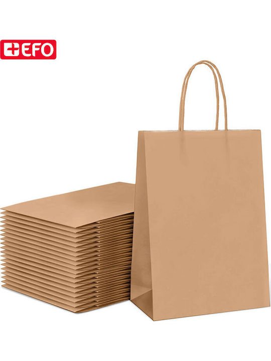 +Efo Χάρτινη Τσάντα για Δώρο Καφέ 31x12x42εκ.