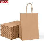 +Efo Papier Tasche für Geschenke Braun 31x12x42cm.