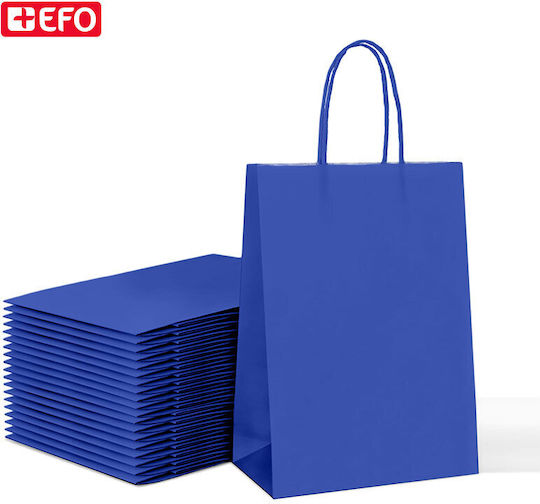 +Efo Χάρτινη Τσάντα για Δώρο Μπλε 16x8x22εκ.